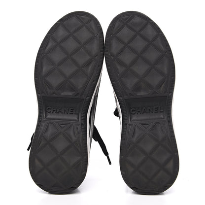 Chanel Velvet Calfskin Mixed Fibers CC Sneakers 36.5 Black 7 of 7