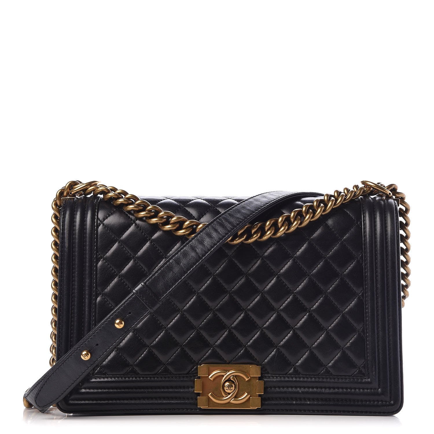 Chanel Lambskin Quilted New Medium Boy Flap Black 1 of 13