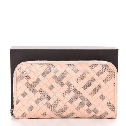 Bottega Veneta Nappa Intrecciato Ayers Zip Around Wallet Flamingo 17 of 17