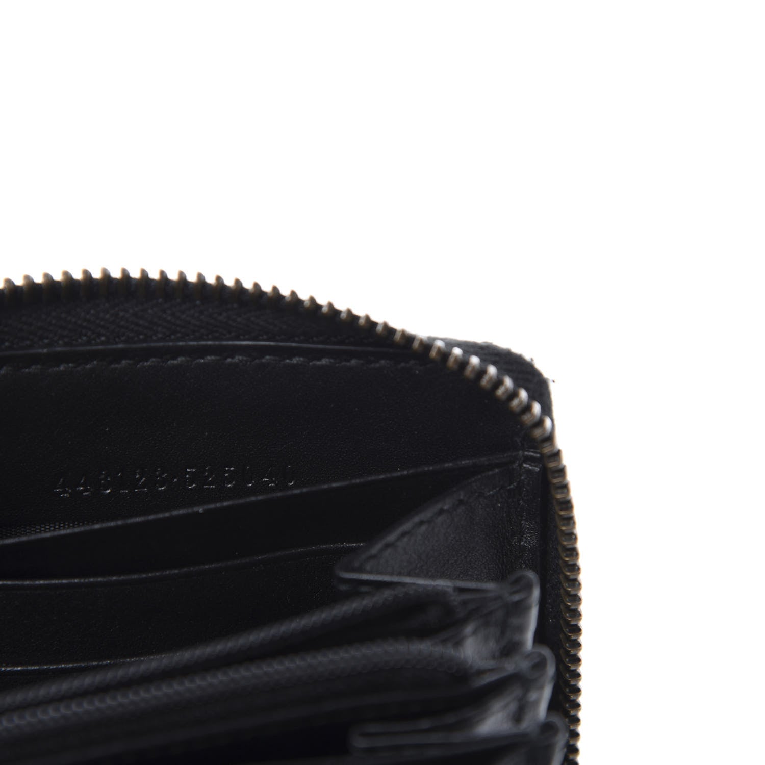 Gucci Calfskin Matelasse GG Marmont Zip Around Wallet Black 7 of 8