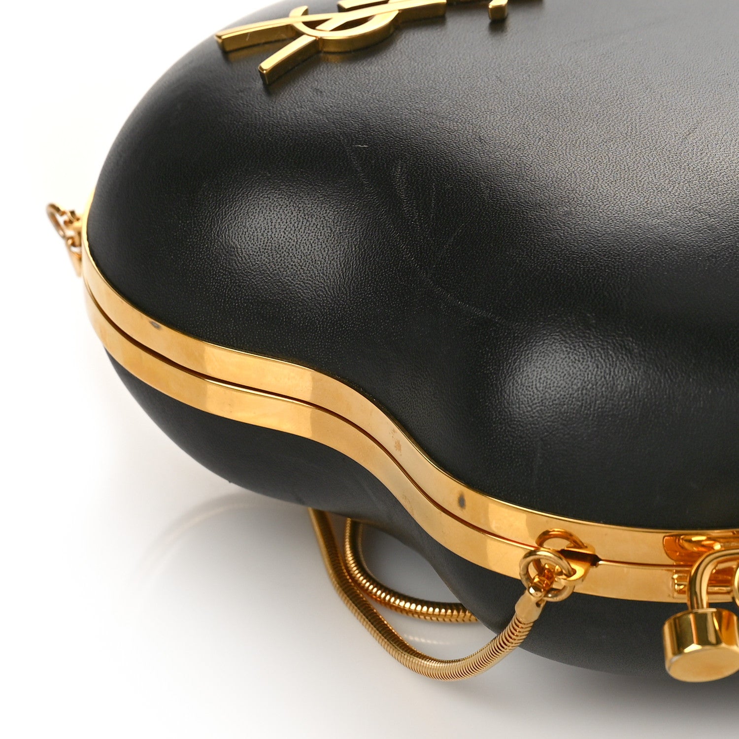 Saint Laurent Smooth Calfskin Heart Monogram Love Box Crossbody Black 8 of 8