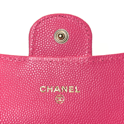 Chanel Caviar Quilted Flap Card Holder Wallet Pink 5 of 8