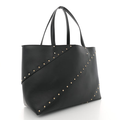 Valentino Garavani Calfskin Rockstud Large Wispy Tote Black 3 of 10