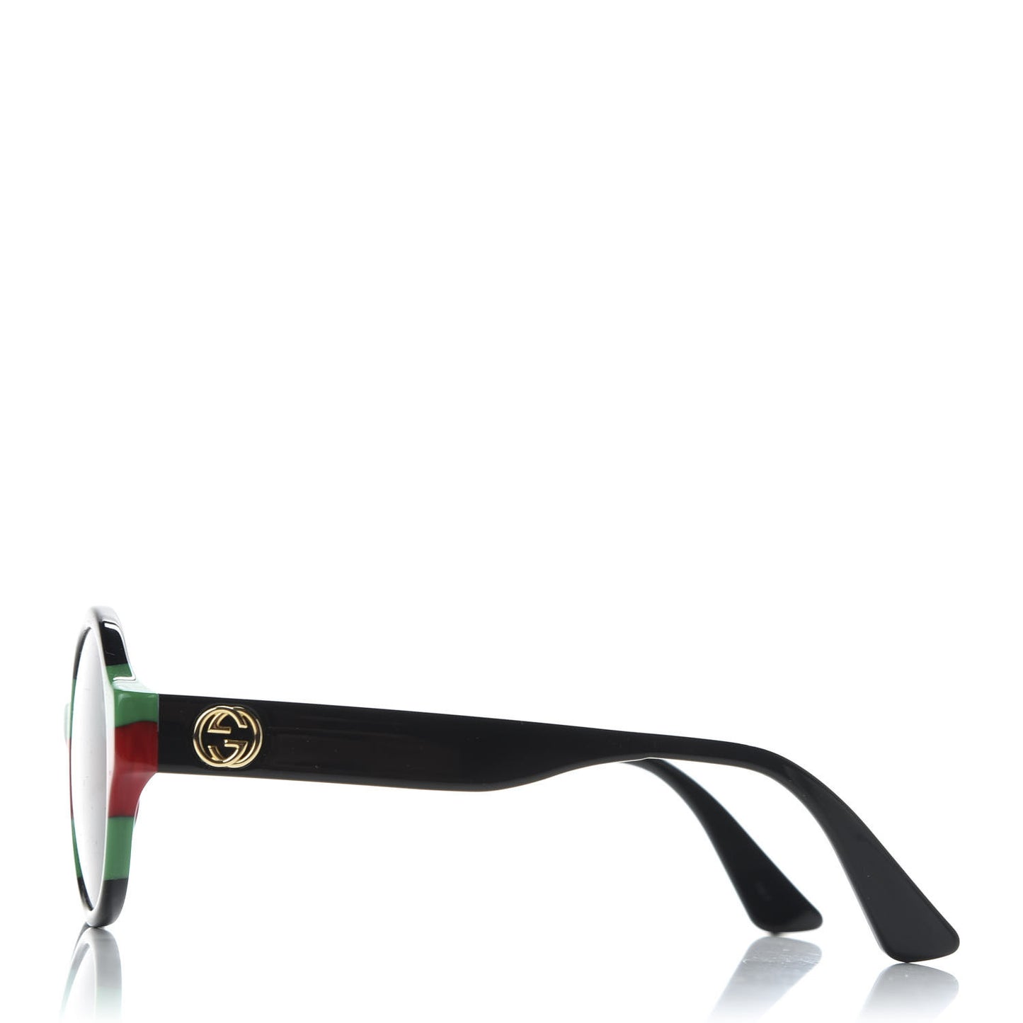 Round Web Sunglasses GG0280SA Black Green