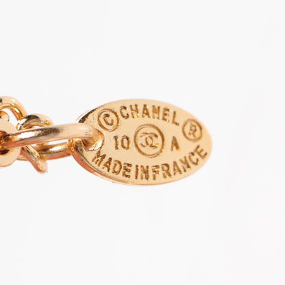 Chanel Gripoix Poured Glass Pearl Maltese Cross Necklace Gold 6 of 7