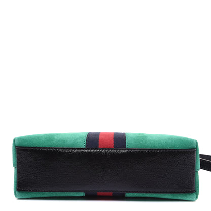 Gucci Suede Patent GG Web Small Ophidia Dome Shoulder Bag New Shamarock Black 10 of 13