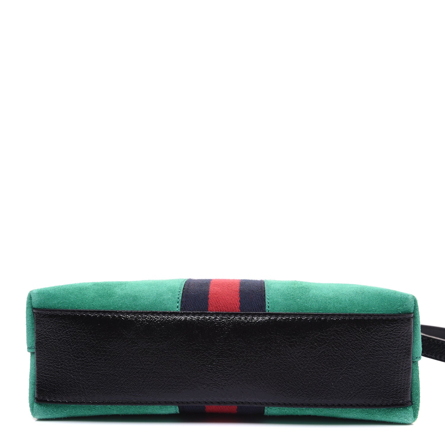 Gucci Suede Patent GG Web Small Ophidia Dome Shoulder Bag New Shamarock Black 10 of 13