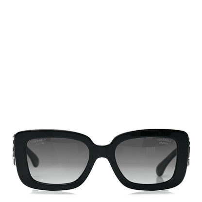 Chanel Acetate Calfskin Polarized Square Sunglasses 5473-Q-A Black 2 of 8