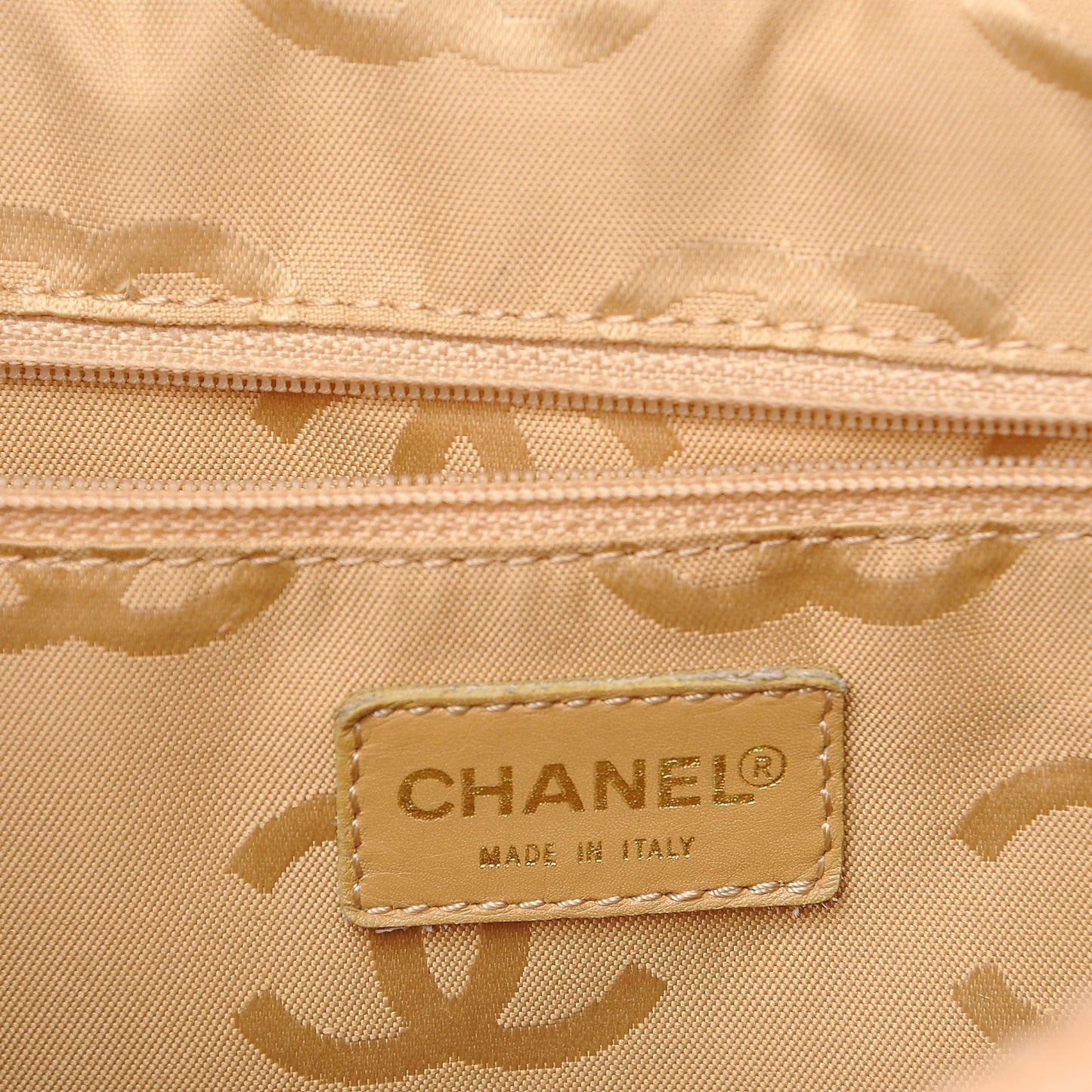 Lambskin Surpique Shoulder Bag Beige