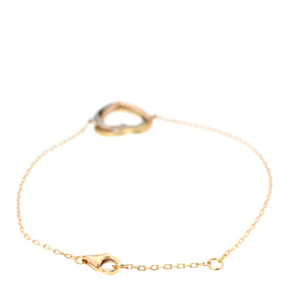 Cartier 18K Pink Yellow White Gold Trinity Heart Bracelet 3 of 7