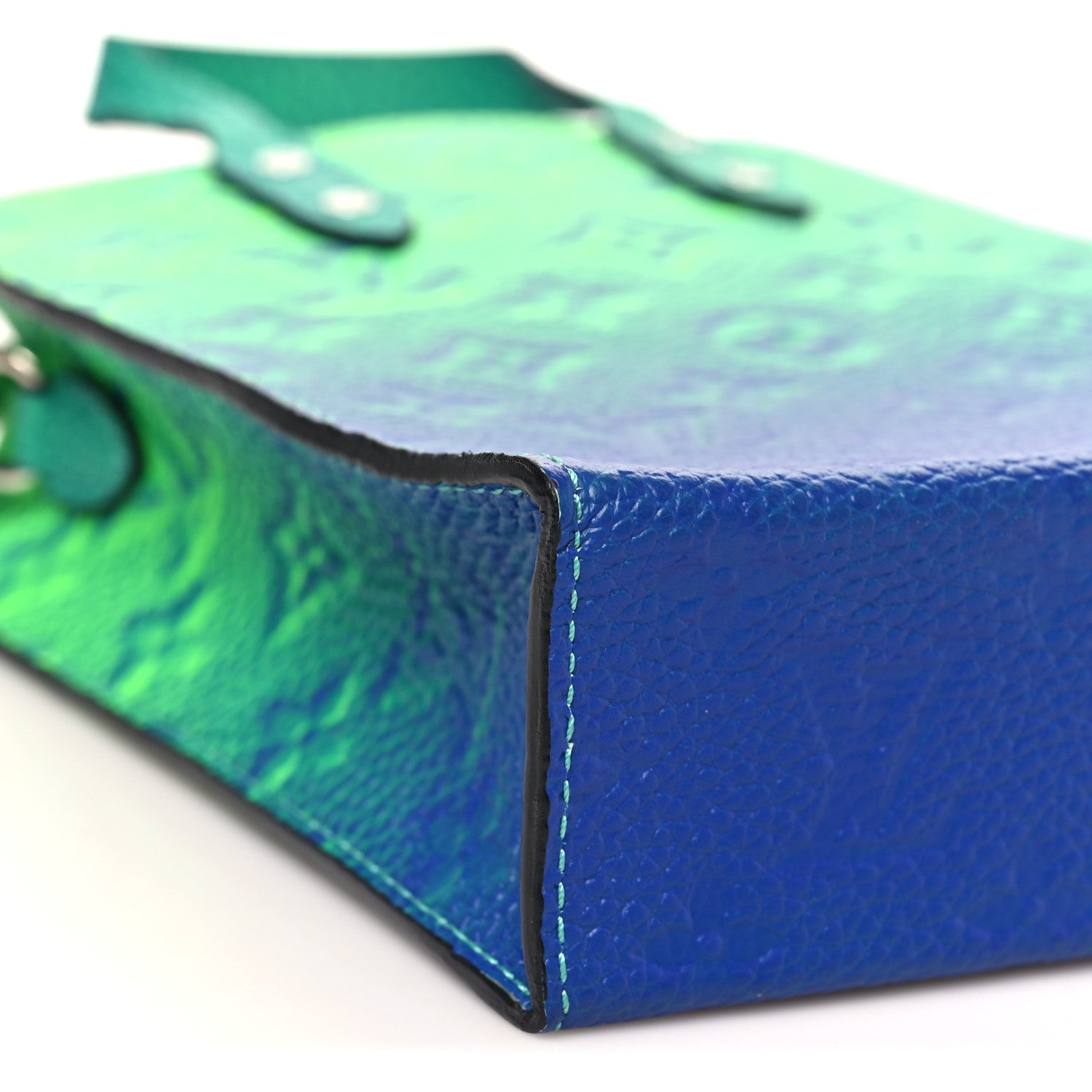 Louis Vuitton Taurillon Illusion Sac Plat XS Bleu Vert 8 of 9