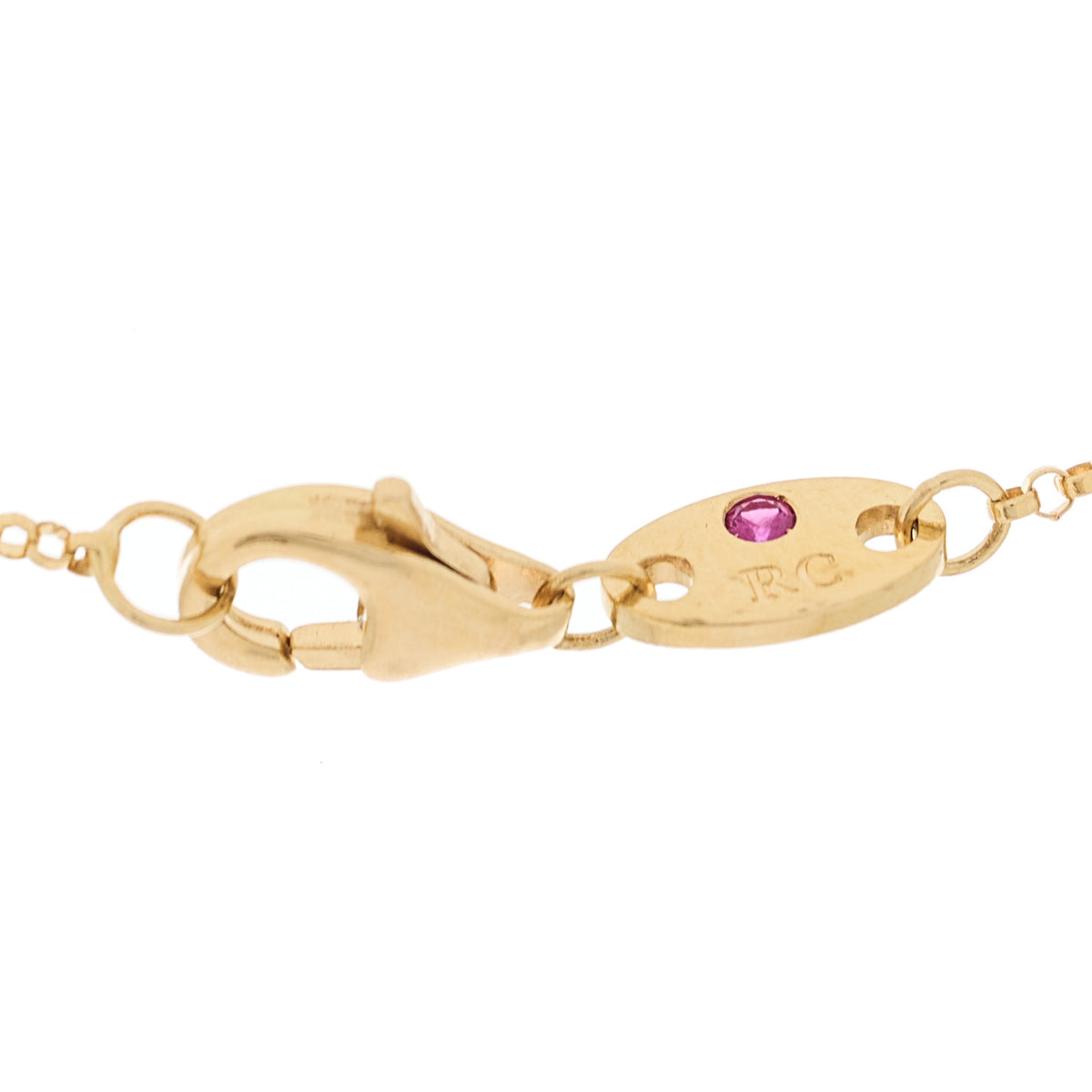 18K Yellow Gold Small Princess Flower Pendant Necklace