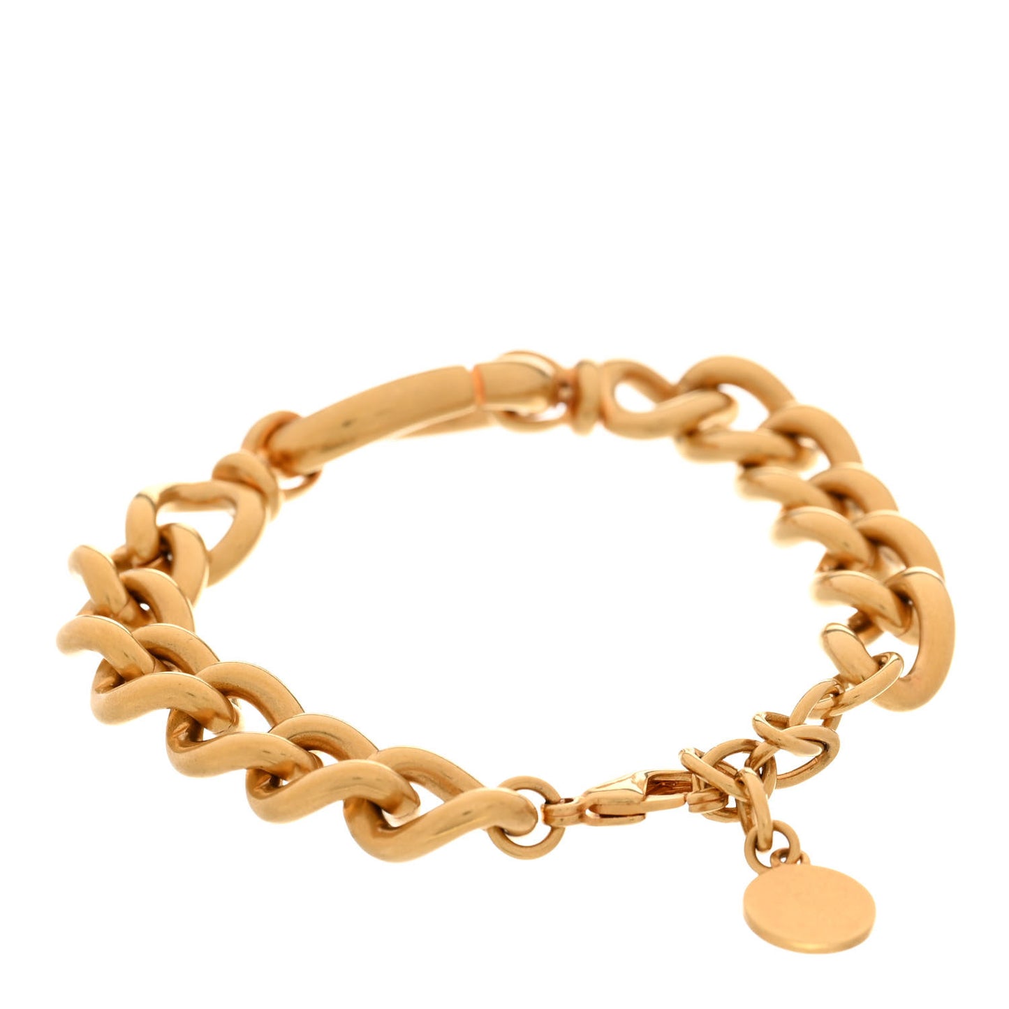 Metal Petit CD Chain Bracelet Gold