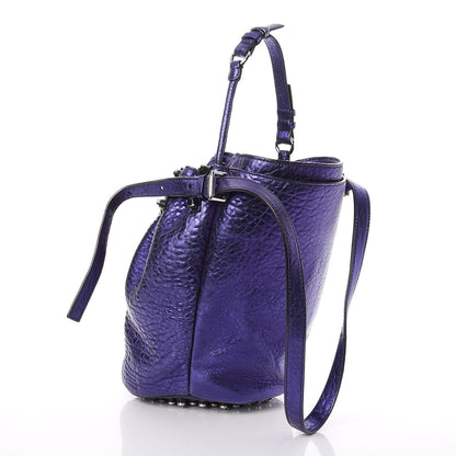 Alexander Wang Metallic Pebbled Lambskin Diego Purple Rhodium Hardware 3 of 7