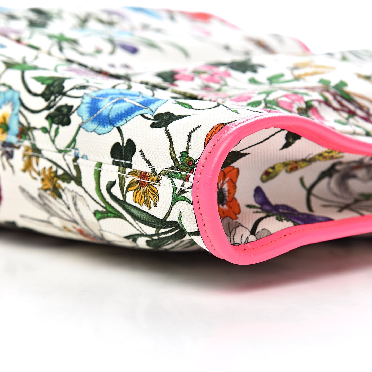 Canvas Flora Maxi Rajah Chain Tote Fluorescent Fuchsia