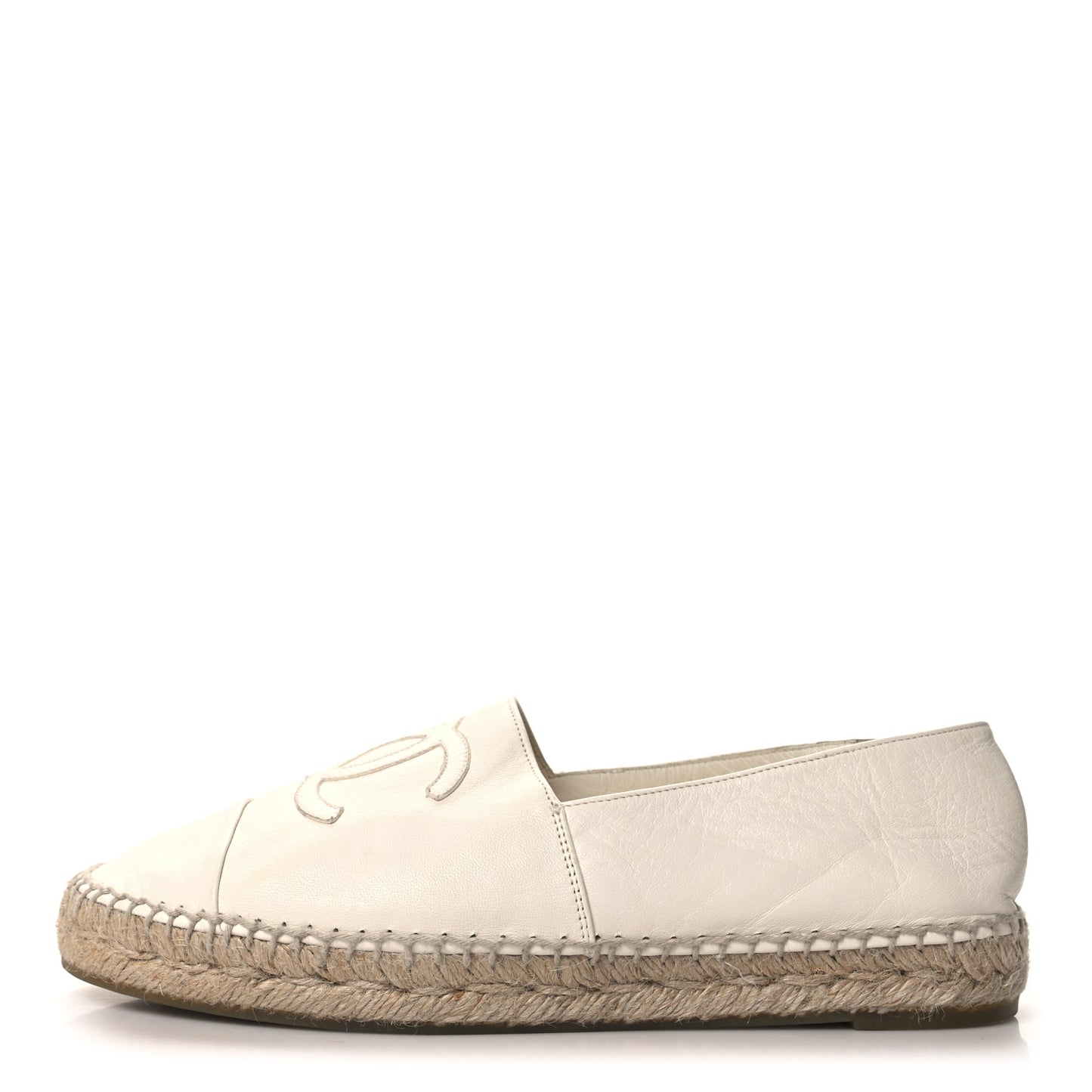 Lambskin CC Espadrilles 39 White
