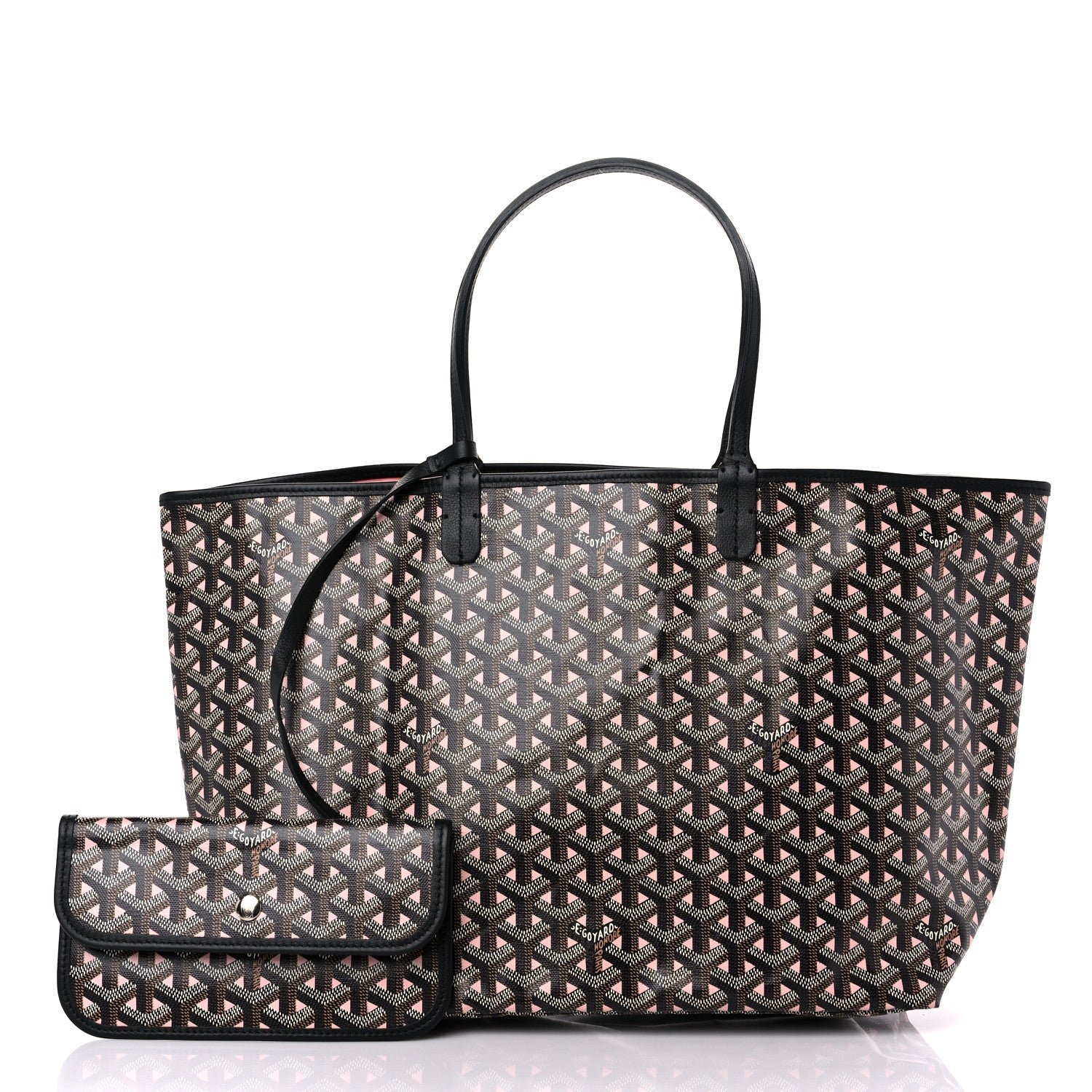 Goyard Goyardine Saint Louis Claire Voie PM Black Pink 1 of 10