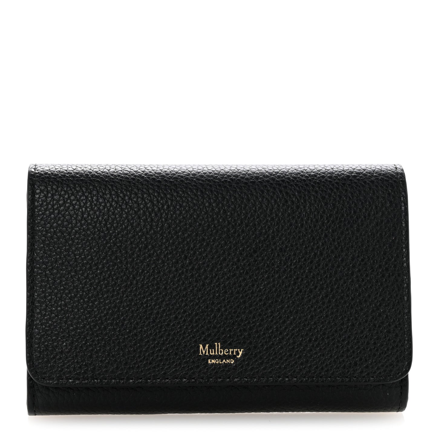 Small Classic Grain Medium Continental French Wallet Black