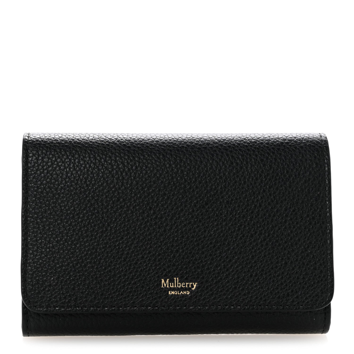 Mulberry Small Classic Grain Medium Continental French Wallet Black 1 of 10