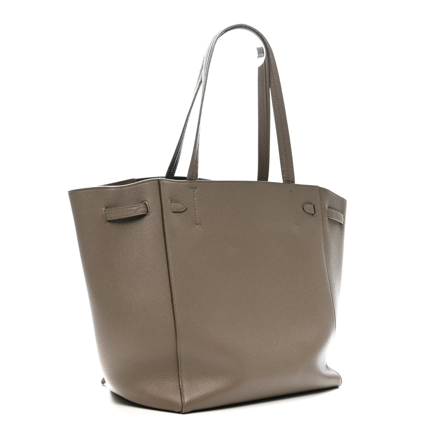 Celine Soft Grained Calfskin Small Belt Cabas Phantom Taupe 3 of 13