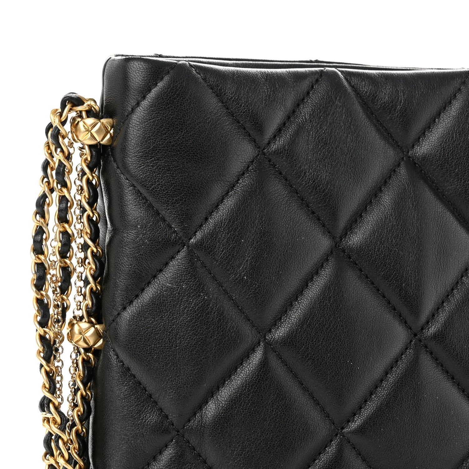 Chanel Lambskin Quilted Crush on Chains Hobo Black 11 of 11