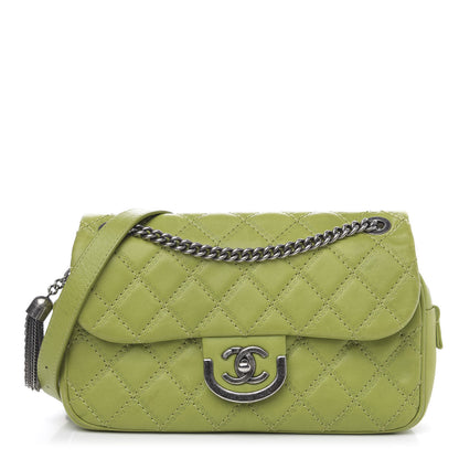 Chanel Calfskin Quilted Medium Coco Sporran Flap Green 1 of 16
