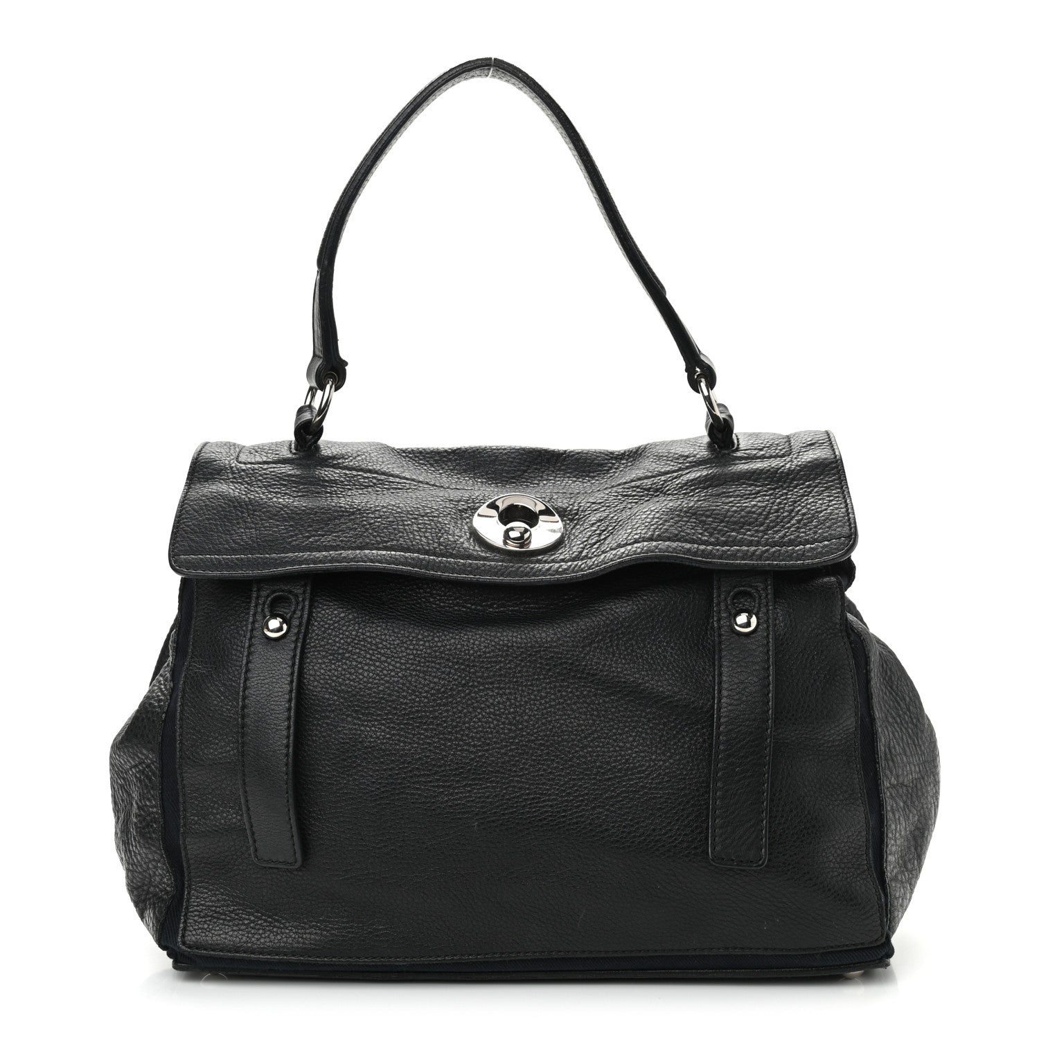 Saint Laurent Calfskin Canvas Medium Muse Two Black 1 of 12