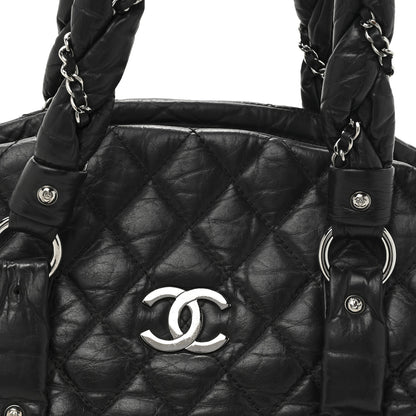 Chanel Lambskin Vintage Ligne Lady Braid Tote Black 10 of 15