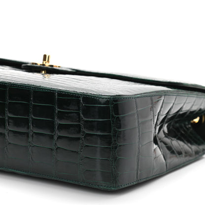 Chanel Alligator Jumbo Single Flap Green 6 of 10