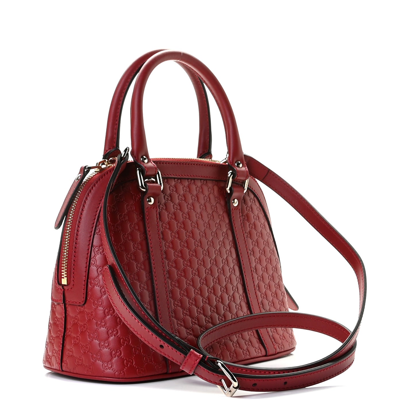 Soft Microguccissima Mini Dome Bag Rosso
