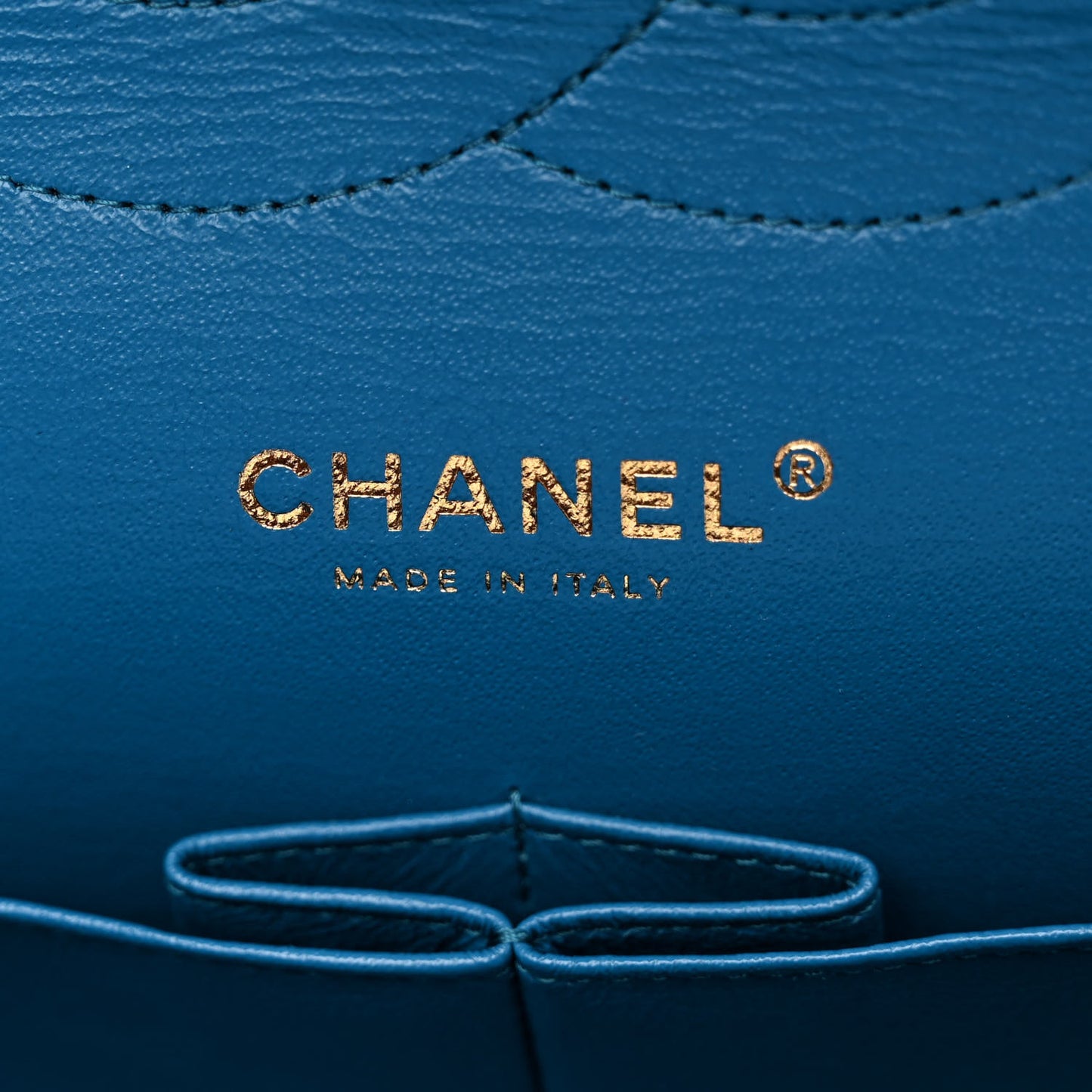 Caviar Quilted Jumbo Double Flap Blue