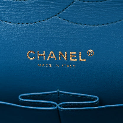 Chanel Caviar Quilted Jumbo Double Flap Blue 6 of 10