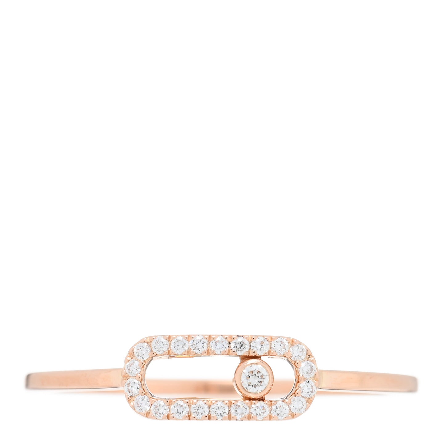 18K Rose Gold Diamond Move Uno Ring 57 8