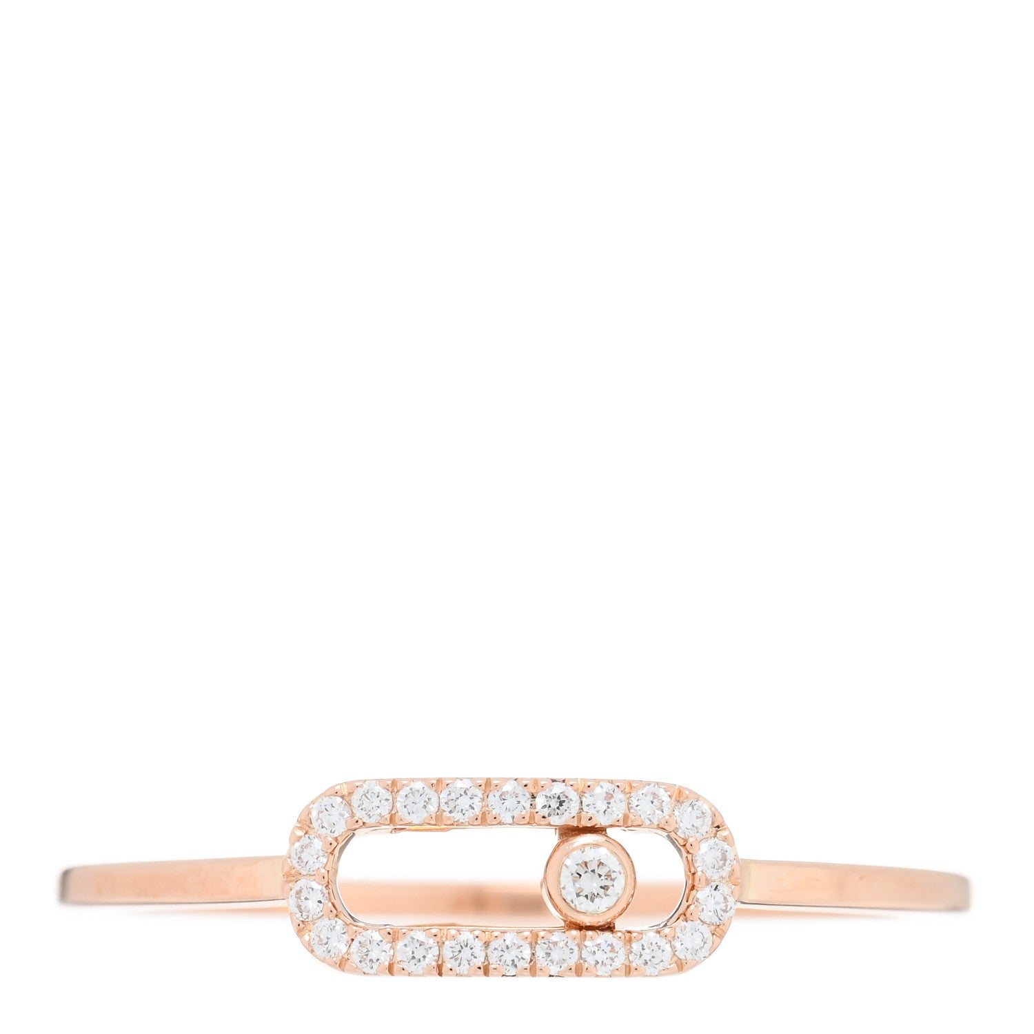 Messika 18K Rose Gold Diamond Move Uno Ring 57 8 1 of 6