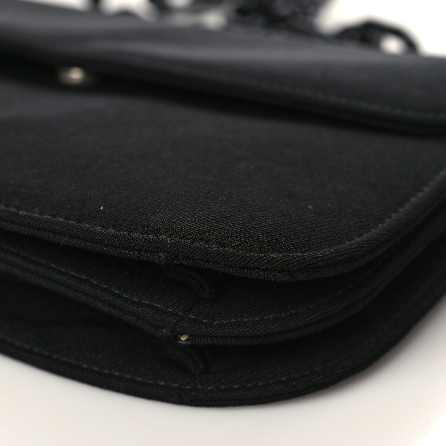 Prada Tessuto Nylon Swing Chain Shoulder Bag Black 7 of 9