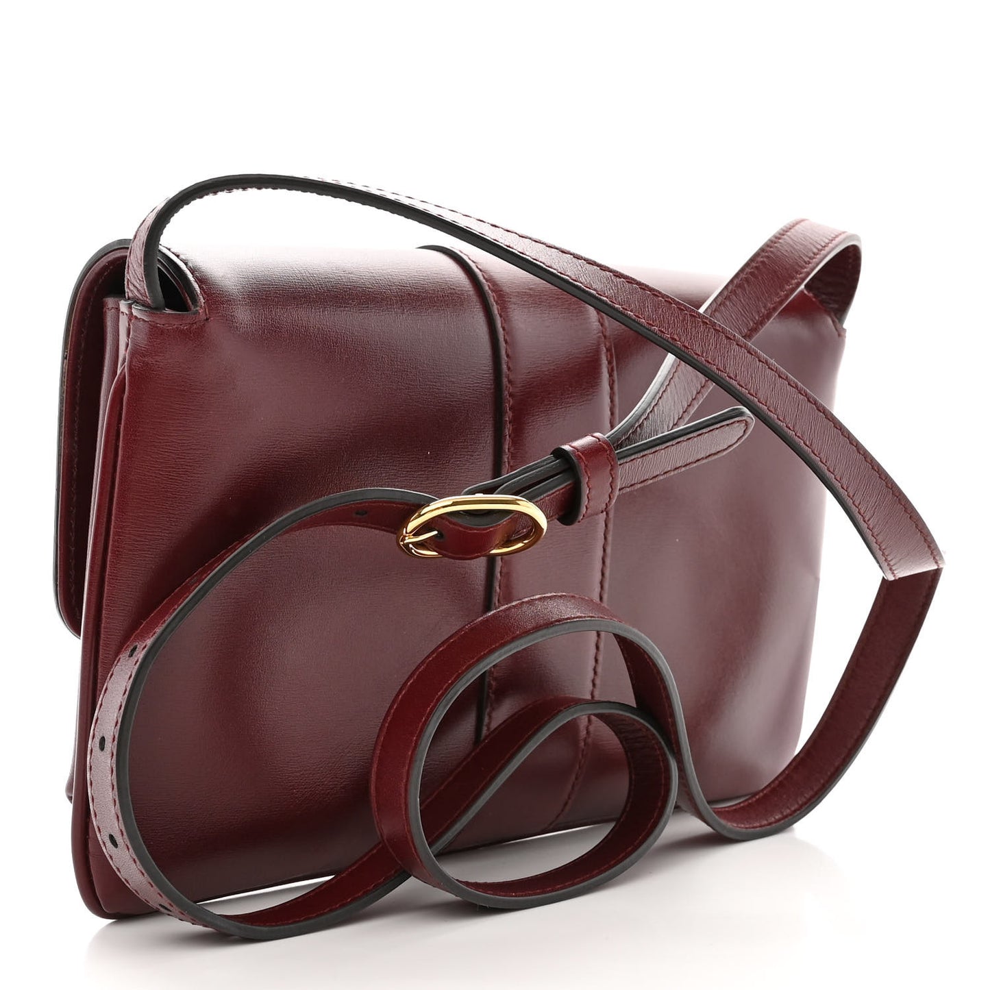 Vitello Palmellato Lux Small Arli Flap Shoulder Bag Vintage Bordeaux