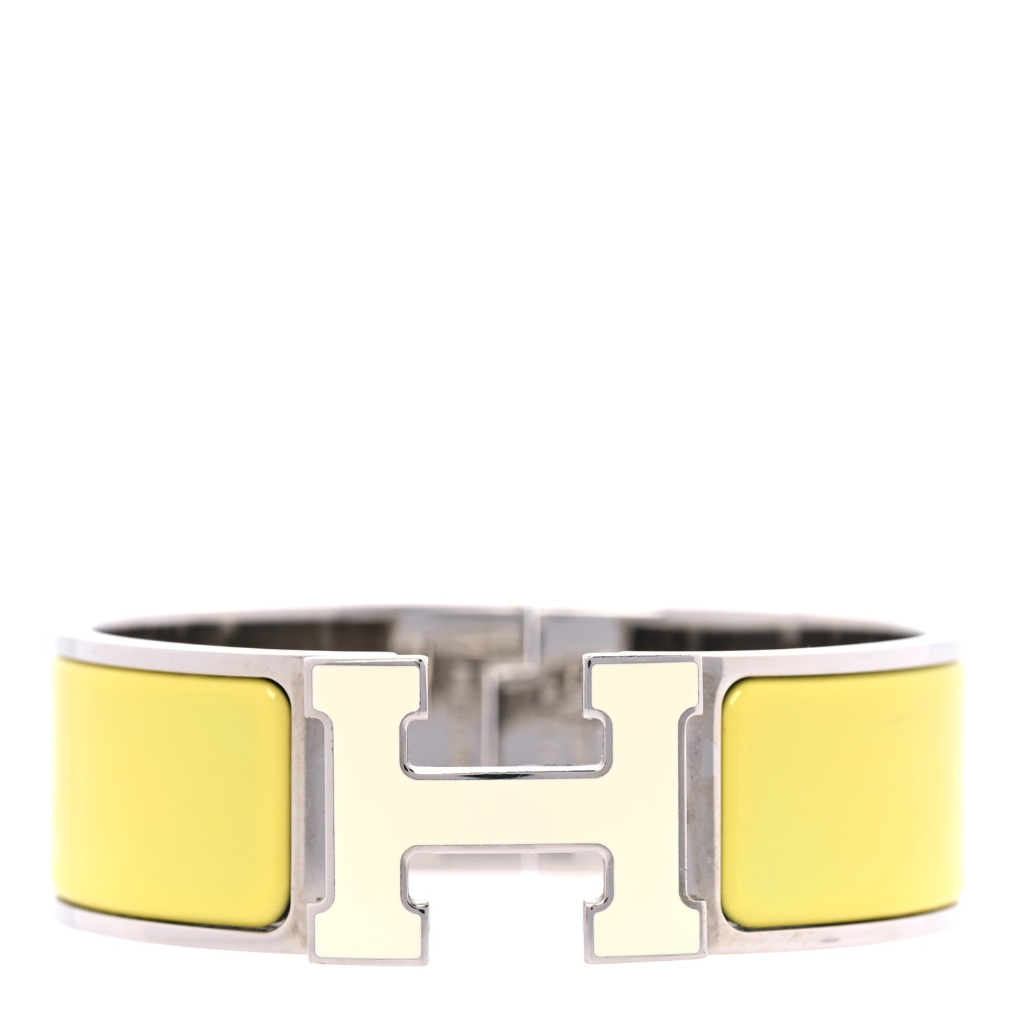 Enamel Wide Clic Clac H Bracelet PM Jaune Soleil