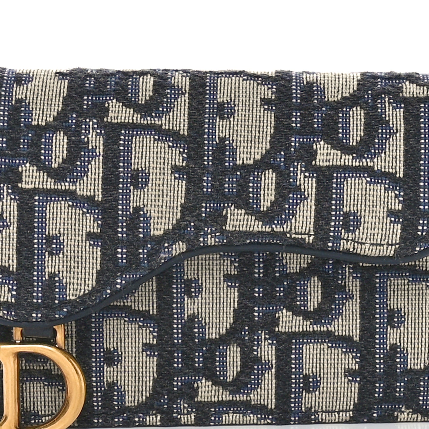 Oblique Saddle Card Holder Blue