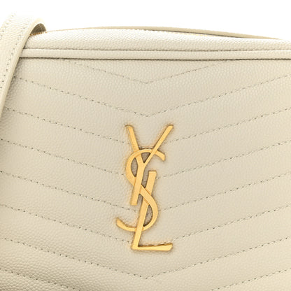 Saint Laurent Grain De Poudre Matelasse Monogram Mini Lou Camera Bag Crema Soft 8 of 11