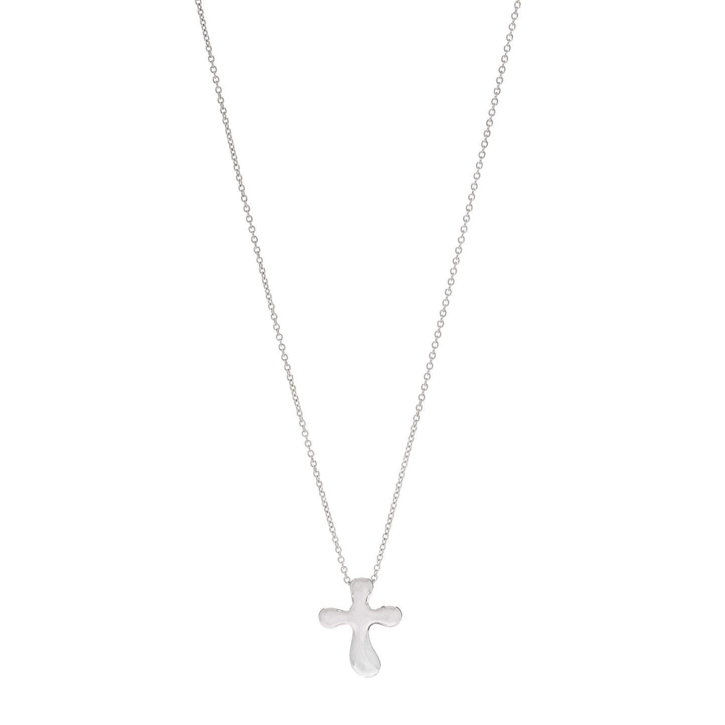 Sterling Silver 14mm Elsa Peretti Cross Pendant Necklace