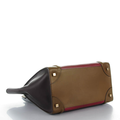 Celine Smooth Calfskin Mini Tri-Color Luggage Rust 4 of 6