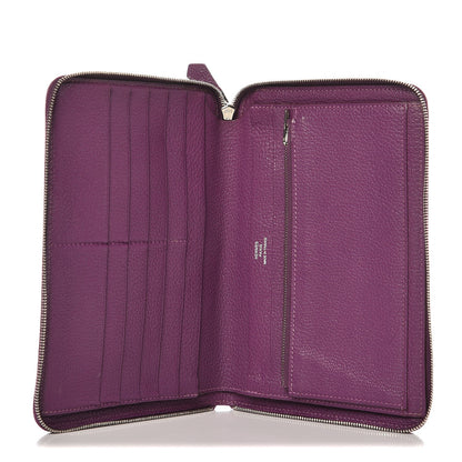 Hermes Chevre Mysore Azap GM Combined Wallet Violet 5 of 7