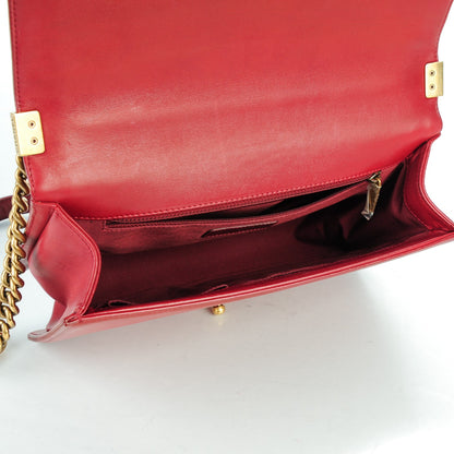 Chanel Lambskin Quilted New Medium Boy Flap Dark Red 6 of 13