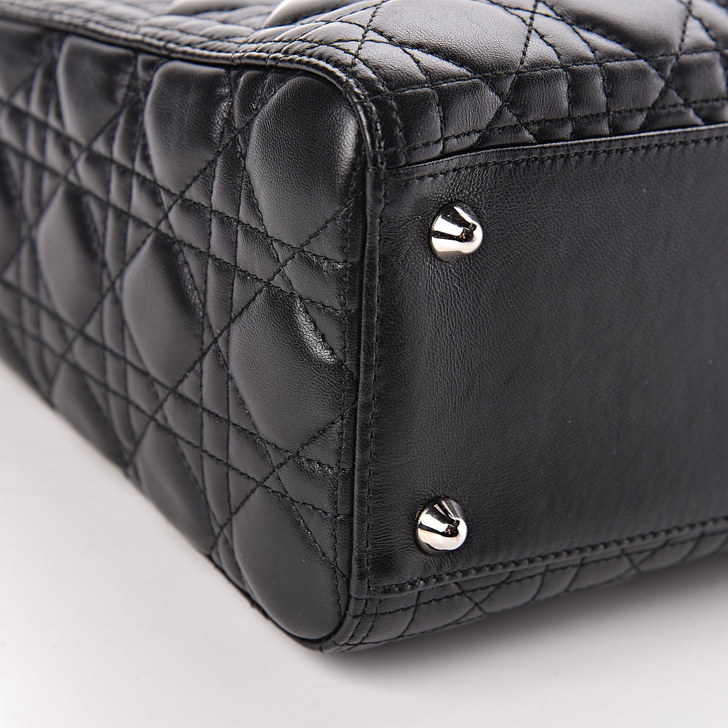 Lambskin Cannage Large Lady Dior Black