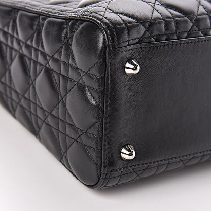 Christian Dior Lambskin Cannage Large Lady Dior Black 9 of 10