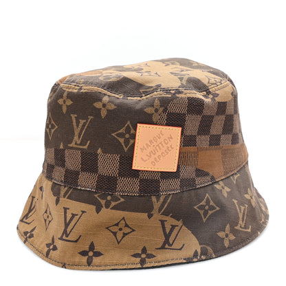 Louis Vuitton Monogram Landscape Reversible Bucket Hat M Brown Black 3 of 13
