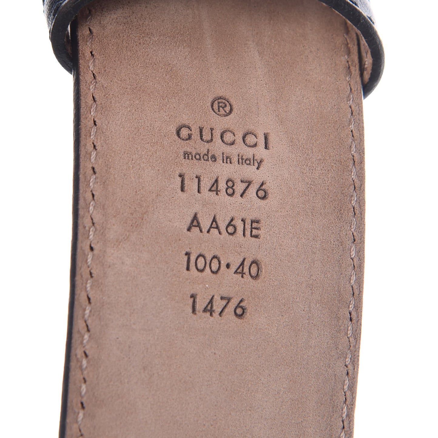 Guccissima Interlocking G Belt 100 40 Navy