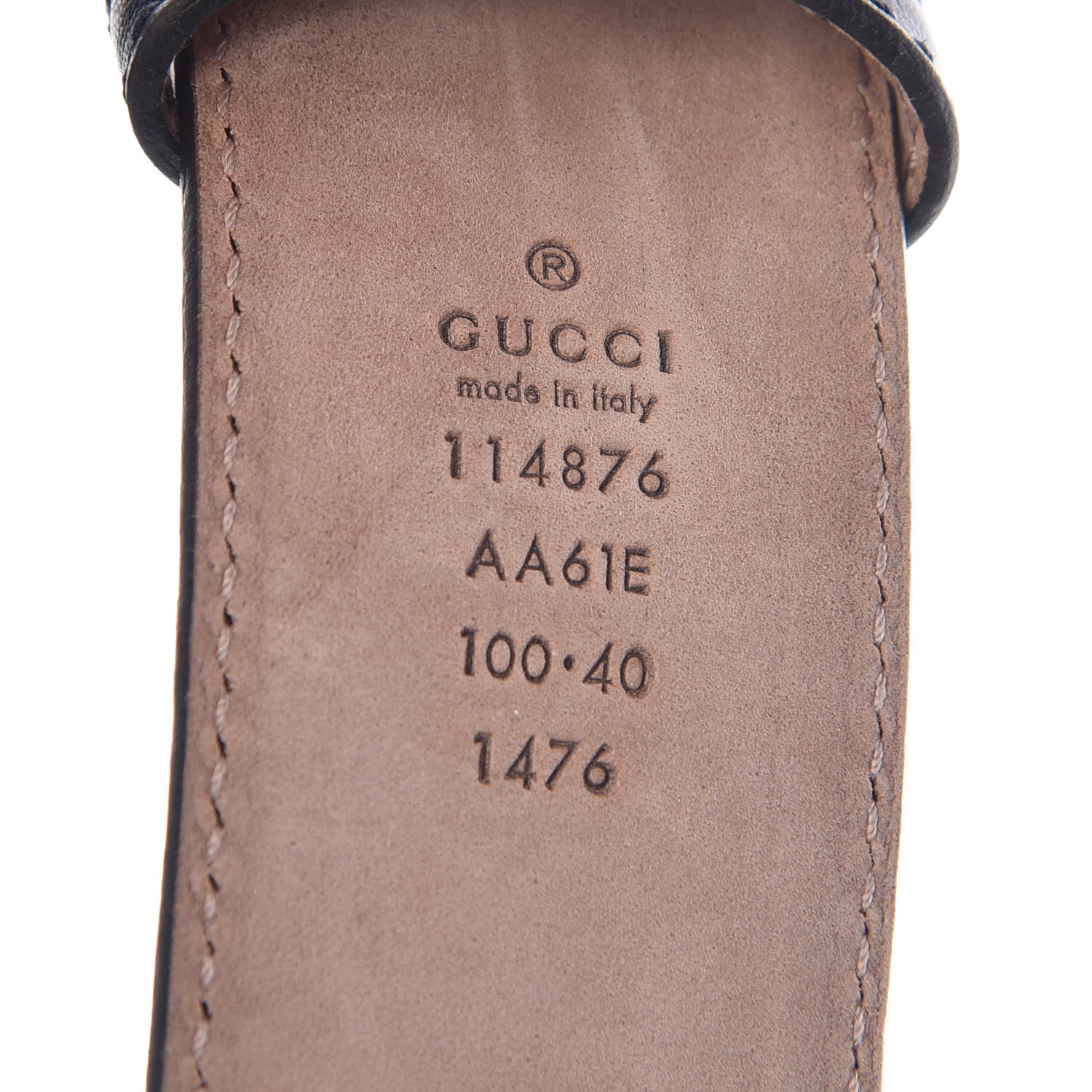 Gucci Guccissima Interlocking G Belt 100 40 Navy 4 of 7