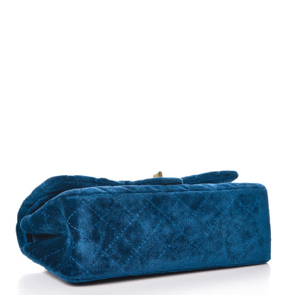 Chanel Velvet Quilted 2.55 Reissue 225 Flap Blue 5 of 9