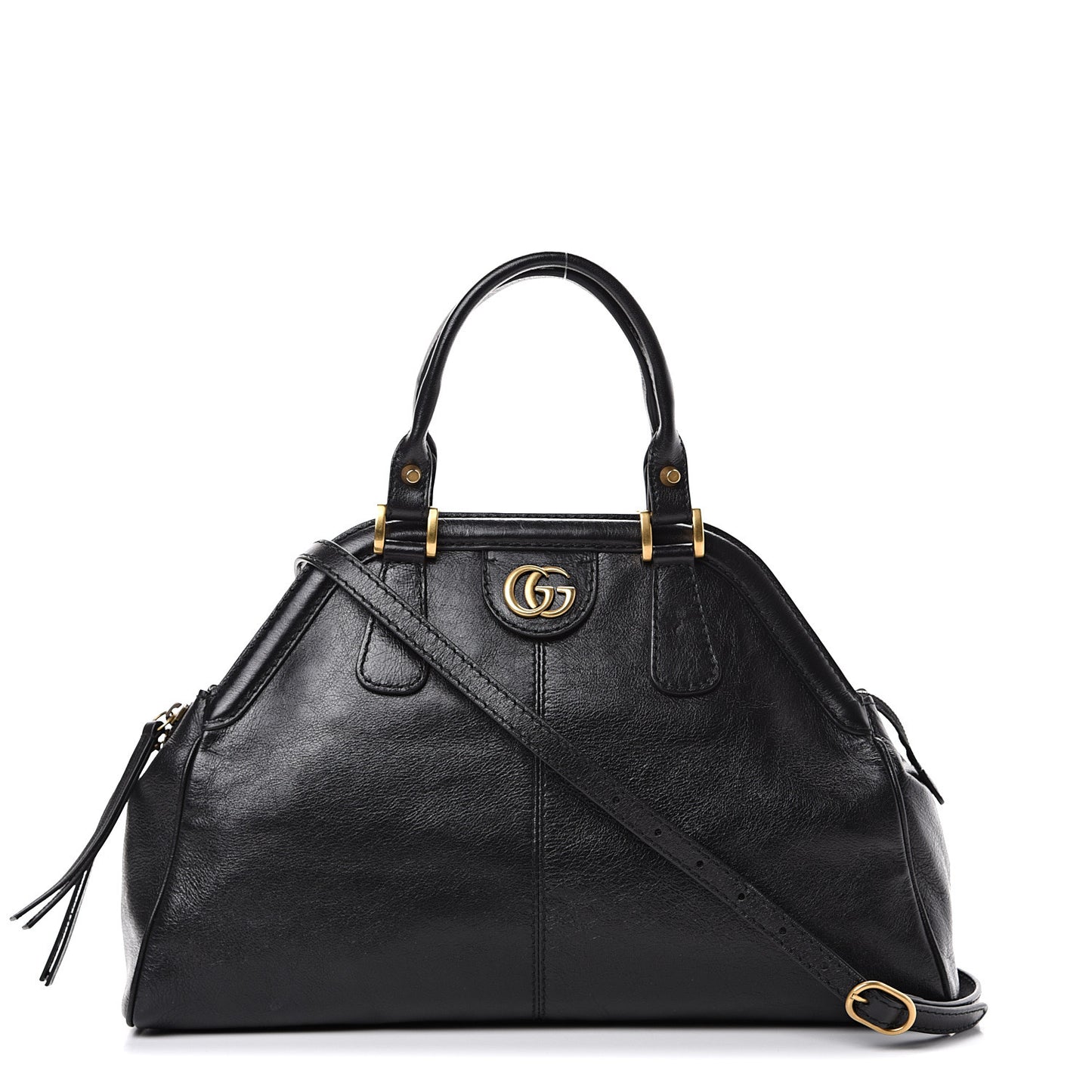 Calfskin Medium Re(Belle) Top Handle Bag Black